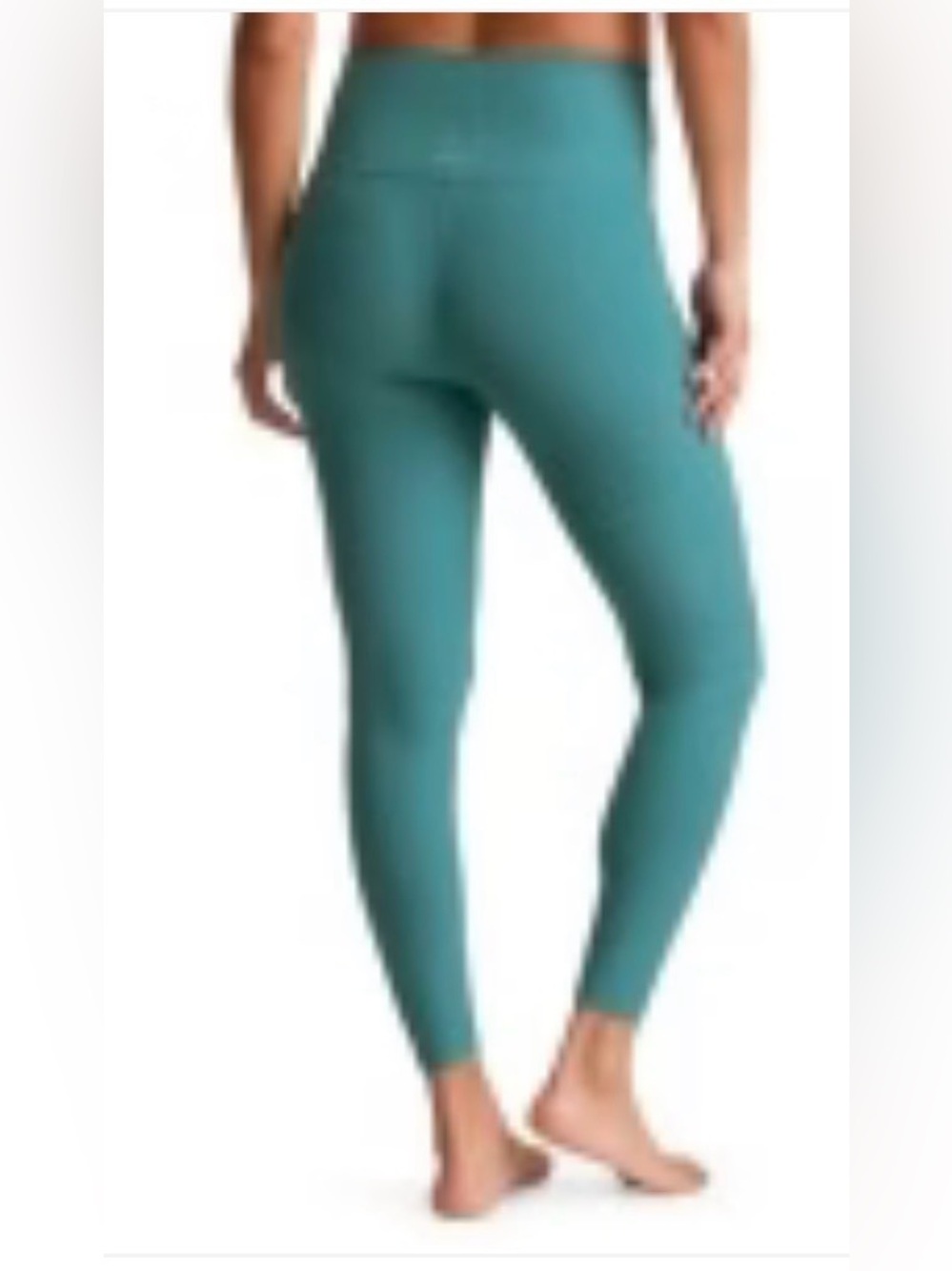 NWOT- BEYOND YOGA HIGH WAIST MIDI LEGGING DEEP, AQUA HEATHER, XL - Picture 2 of 10
